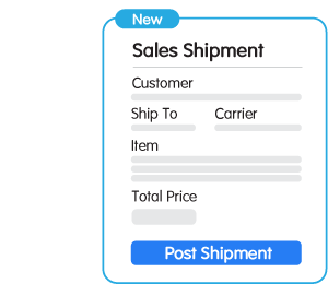 process sales shipment